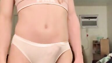 Lady-Boy with Large Arse Spanks Herself! - 4 image