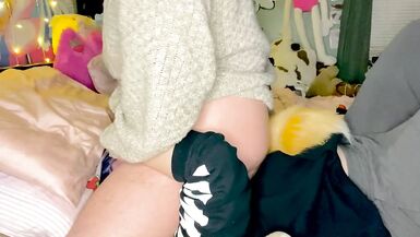 FTM Legal Age Teenager Rides his Daddys Face - 11 image