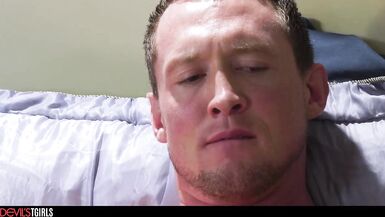 Ella Hollywood and Kloe Kay share his weenie and receive rewarded with a shower of cum! - 3 image