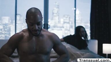 Ebon Boy bangs TS Wife Khloes arsehole - 1 image