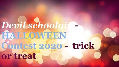 HALLOWEEN Contest 2020 -devil Schoolgirl as Trick or Treat - 1 image