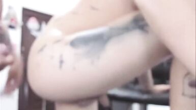 Fit Inked Ladyman getting Screwed in her Flawless Booty on Webcam - 15 image