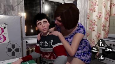 CG Transsexual Mama makes a Gift to her Step Son - Transvestite X - 3 image