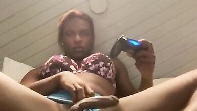 Lady-Man Plays with Bulky Arse on PS4 - 2 image