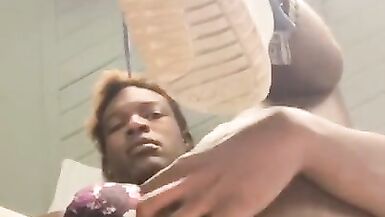 Lady-Man Plays with Bulky Arse on PS4 - 7 image