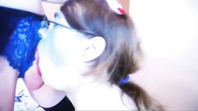 2 Super Marvelous Transgender Gals Engulf every other Rods Deepthroat Gagging Choking Oral - 6 image