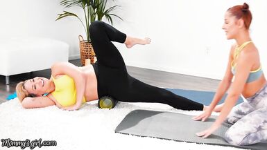 This Babe Fingers Hard The Step-mother I'd like to fuck During Yoga Session - 7 image