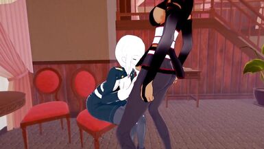 RWBY: Futanari Sienna Fuck Willow's Butt and Face Hole - 3 image