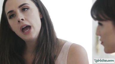 Breasty TS copulates her hawt honey ally