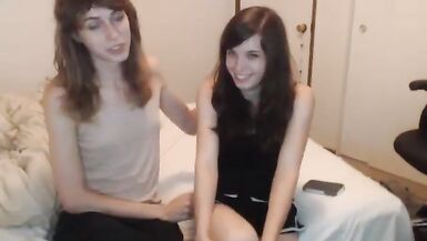 two Sexually Excited Youthful Tgirls Jerking off every other on Web Camera - 3 image