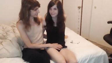 two Sexually Excited Youthful Tgirls Jerking off every other on Web Camera - 6 image