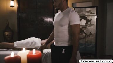 African masseur analed his ladyboy client - 2 image