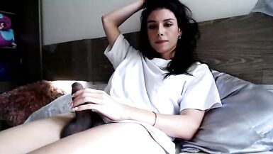 Ladyboy accidental cum