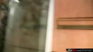 Nice-Looking breasty shebabe squeezes breasts and gazoo during the time that jerking - 11 image