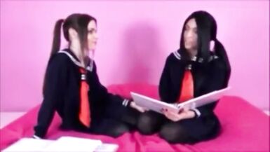 2 Sexually Excited Juvenile Trannys Bonks every other on Web Camera - 2 image