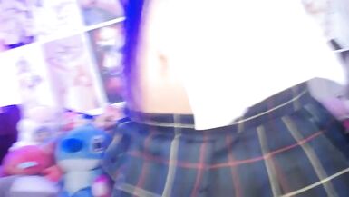 School hotty rides a large glass sex tool and Cum a lot - 15 image