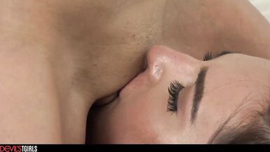 Chanel Santini copulates Trinity's diminutive cum-hole - 14 image