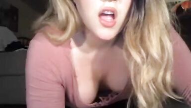 Non-Professional Blonde Ladyman Solo Masturbation