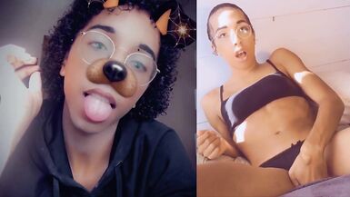 TS Angel can't Control herself on Halloween - 4K - 1 image