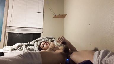 Trans Beauty Masturbates and uses Dildo then Rats her own Cum - 12 image