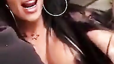 Latin Chick lady-man receives her dong sucked in public - 8 image