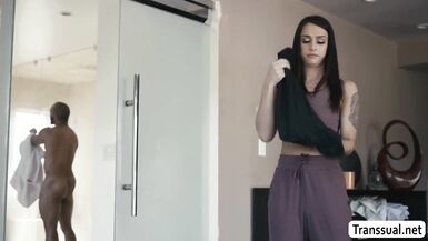 Latin Babe TS Khloe does revenge anal sex - 1 image