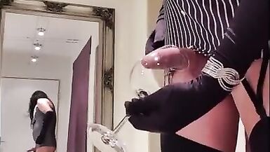 Sissy wench Hornyandrea clothed as wicked Secretary - 14 image