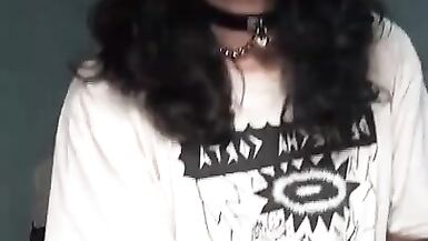 Trans Camgirl Smokin' Weed, then Playing with Myself, Masturbating my Schlong and Arse - Lady Sissy - 1 image