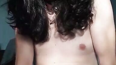 Trans Camgirl Smokin' Weed, then Playing with Myself, Masturbating my Schlong and Arse - Lady Sissy - 13 image