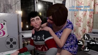 Tranny mother I'd like to fuck makes a Gift to Sissy Boy - CG Animation Ladyman Sex - 3 image