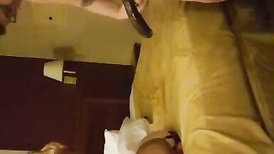 Slutty Gurl Heather enjoys 2 men in hotel room - 12 image