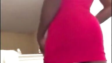 Sexy Black Tranny Jerk herself Off, Silky White Cream - 7 image