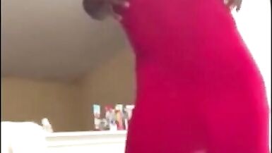 Sexy Black Tranny Jerk herself Off, Silky White Cream - 8 image