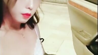 Chinese Tranny Jerking herself Off Outdoors - 13 image