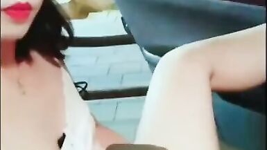 Chinese Tranny Jerking herself Off Outdoors - 14 image