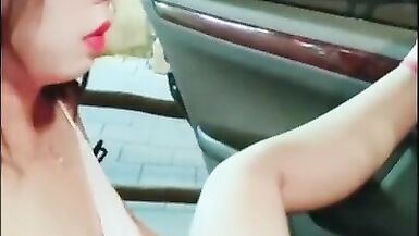 Chinese Tranny Jerking herself Off Outdoors - 15 image