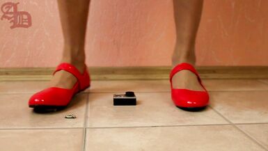 TRANNY GIANTESS AMANDA CRUSHES MICRO CARS IN PANTYHOSE AND LONG SKIRT - 1 (CRUSH FETISH) - 13 image