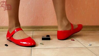 TRANNY GIANTESS AMANDA CRUSHES MICRO CARS IN PANTYHOSE AND LONG SKIRT - 1 (CRUSH FETISH) - 3 image