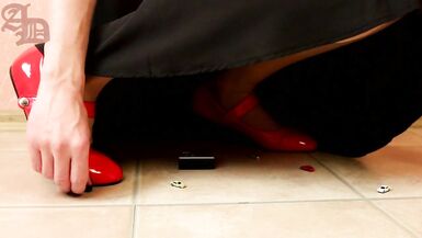 TRANNY GIANTESS AMANDA CRUSHES MICRO CARS IN PANTYHOSE AND LONG SKIRT - 1 (CRUSH FETISH) - 5 image