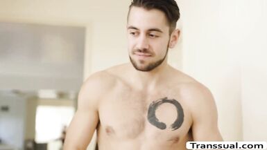 TS Khloe enjoys sucking dudes bigcock - 12 image