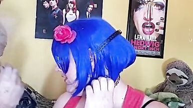 Trans girl roleplay deepthroat anal dirty not grandpa - 6 image