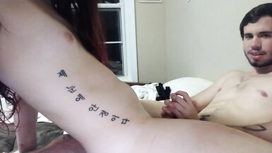 Small Titties Tranny is Relaxing and Fucking and Sword Fight with her Boyfriend - 11 image