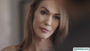 Blonde shemale butt fucked by stepbrother - 2 image