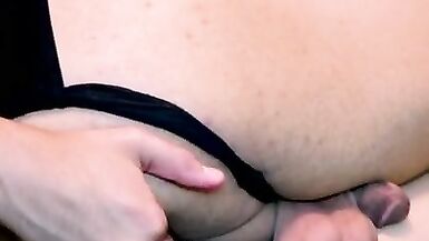 Trans Girl tries Anal Gaping with Dildo over Facetime with Friend - 3 image