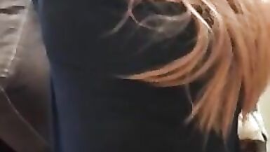 candice gets fucked doggy style, her lover cums on her but - 13 image