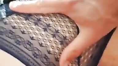 candice gets fucked doggy style, her lover cums on her but - 9 image