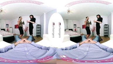 VRB TRANS new Year's Bareback Threesome with Bailey Paris VR Porn - 2 image