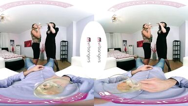 VRB TRANS new Year's Bareback Threesome with Bailey Paris VR Porn - 3 image