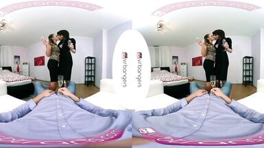 VRB TRANS new Year's Bareback Threesome with Bailey Paris VR Porn - 4 image