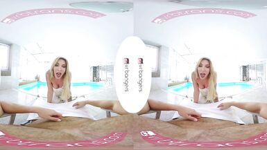VRB TRANS Cock Adventure with Hot Eva Paradis by the Pool VR Porn - 2 image